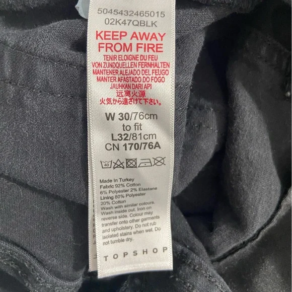 Topshop Black Distressed Skinny Jeans - Picture 4 of 4